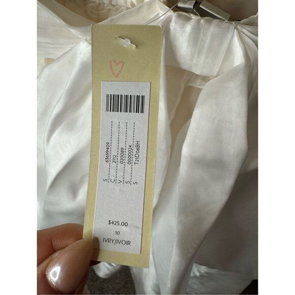 NWT Sachin & Babi Tea Length Organza Bow Dress Size 10 - Picture 9 of 16